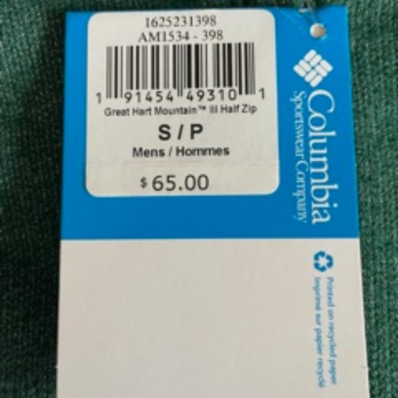 NWT Men's Great Hart Mountain™ III Half Zip Sweatshirt - Men's SM - Picture 2 of 5